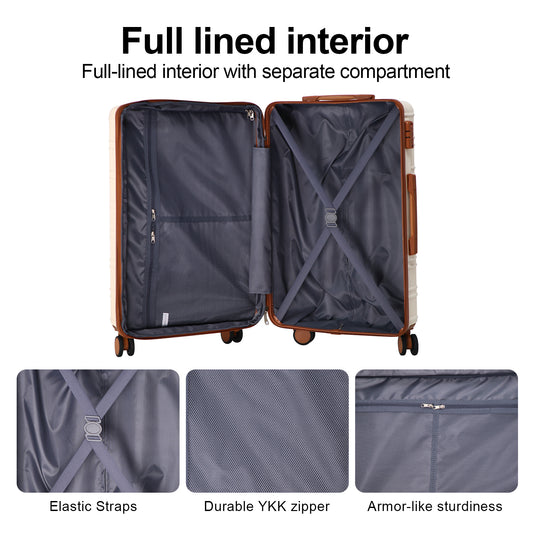 AAIVV 4 Piece Luggage Sets, Expandable, 28/26/20/13in, TSA LOCK, Family Travel