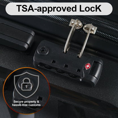 AAIVV 3 Piece Luggage Set 20 inch Expandable Carry On PP Hardside Suitcase Set with TSA Lock Spinner Wheels